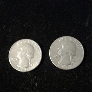 Other - 2 Washington Silver Quarters Other - 2 Washington Silver Quarters